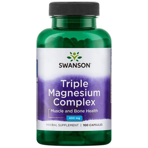 Swanson Triple Magnesium Complex Троен магнезиев комплекс 400 мг х 100 капсули