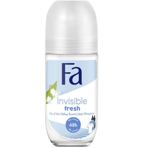 Fa Invisible Fresh Дамски дезодорант рол-он против изпотяване с аромат на момина сълза 50 мл