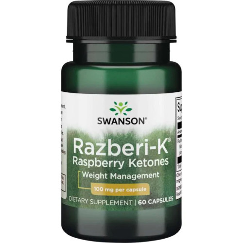 Swanson Raspberry Кetones Малинови кетони 100 мг х 60 капсули