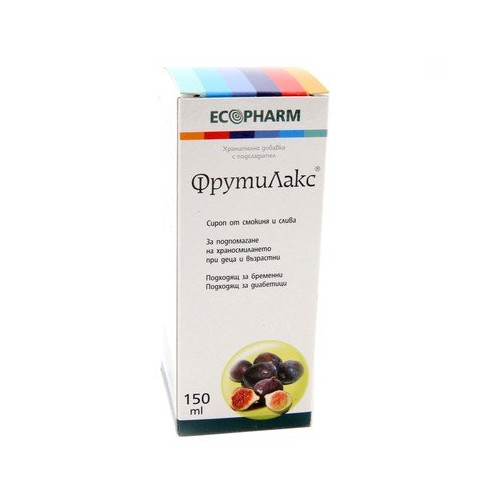 ФрутиЛакс Слабителен сироп от смокиня и слива 150 мл Ecopharm