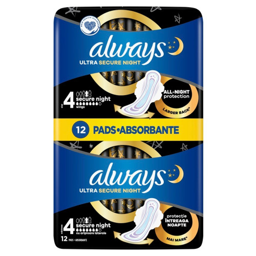 Always Ultra Secure Night Нощни превръзки х12 бр