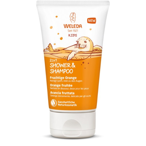 Weleda Kids Детски душ-гел и шампоан 2в1 с портокал 150 мл