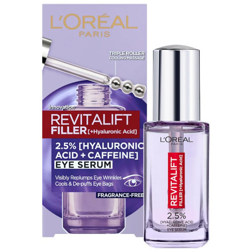 L’Oreal Revitalift Filler Околоочен серум с хиалуронова киселина и кофеин 20 мл