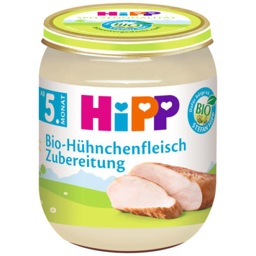 Hipp Био пюре пилешко месо 5М+ 125 г