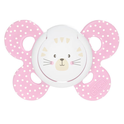 Chicco залъгалка физио комфорт силикон 6-12M момиче х1 бр