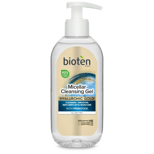 Bioten Hyaluronic Gold Почистващ гел за лице 200 мл