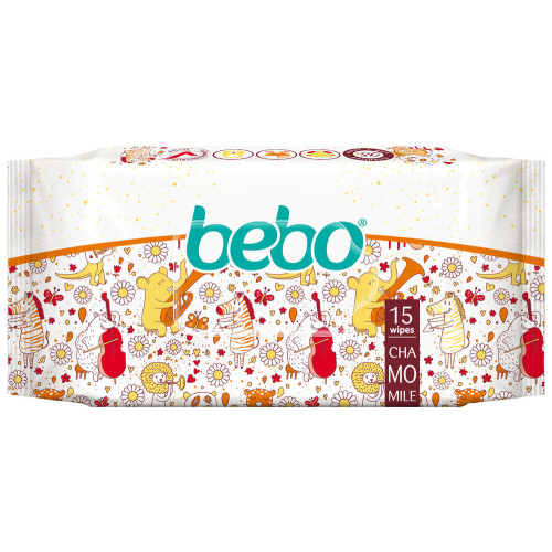 Bebo Влажни кърпички лайка х 15 бр