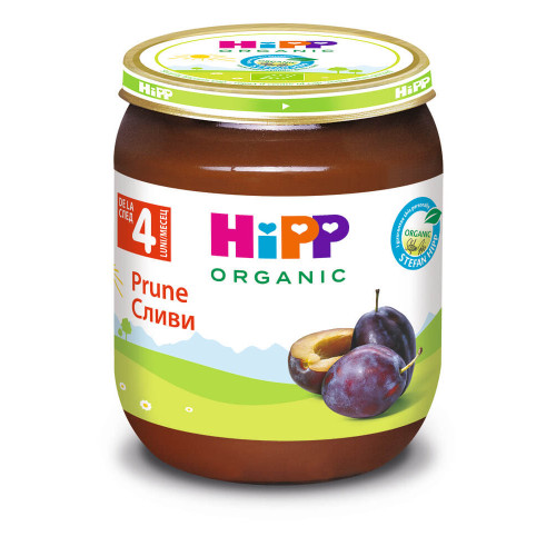Hipp Био пюре сливи 4М+ 125 г