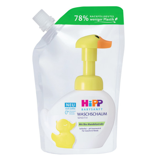 Hipp Babysanft Измивна пяна за ръце и лице Пате Пълнител 250 мл