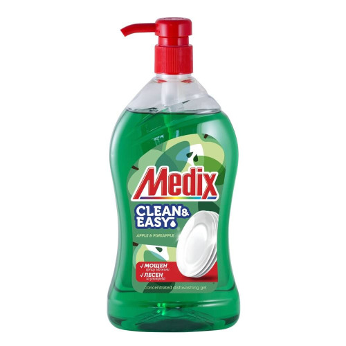 Medix Clean & Easy Препарат за съдове с помпа Ябълка и Ананас 800 мл