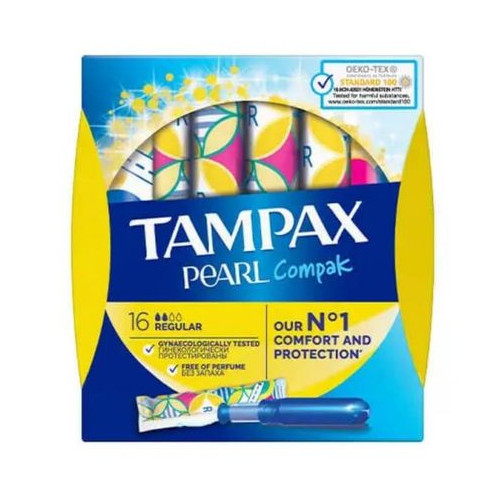 Tampax Compak Pearl Normal Дамски тампони с апликатор 16 бр Procter&Gamble