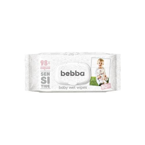 Bebba Sensitive Мокри кърпички 98% вода 80 бр