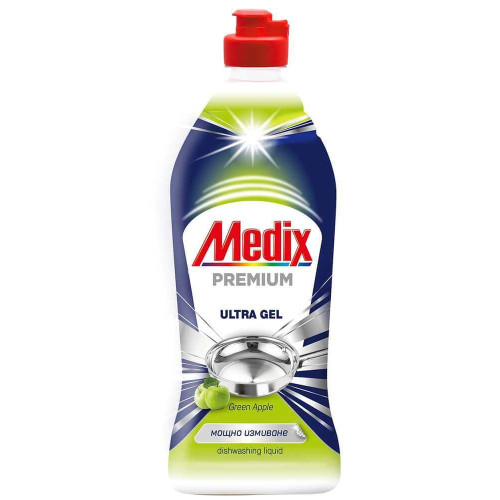 Medix Premium Gel Kонцентриран гел за съдове Зелена ябълка 750 мл