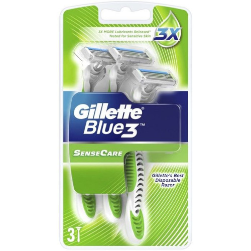 Gillette Blue 3 Sense Care Самобръсначка за еднократна употреба х3 бр