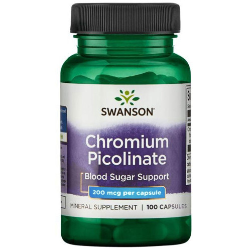 Swanson Chromium Picolinate Хром Пиколинат 200 мкг х 100 капсули