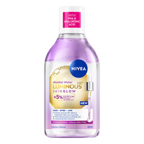 Nivea Luminous Skin Glow Мицеларна вода със серум за сияйна кожа 400 мл