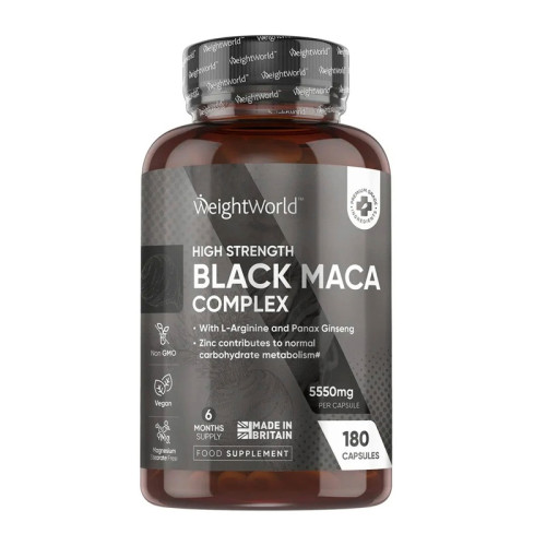 Weight World Формула за мъже с черна и жълта мака и L-Аргинин х 180 капсули