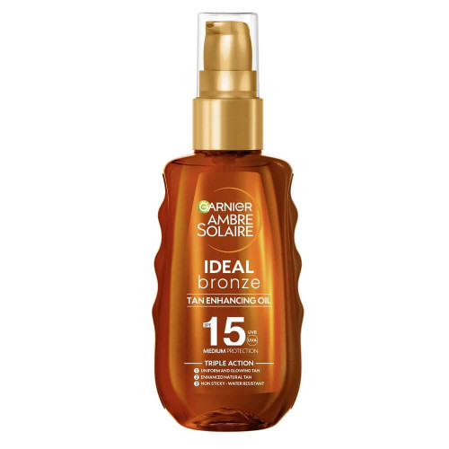 Garnier Ambre Solaire Ideal Bronze Слънцезащитно олио за усилване на тена SPF15 150 мл