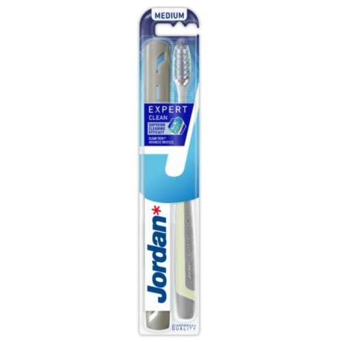 Jordan Expert Clean Четка за зъби антиплака Medium + кутийка