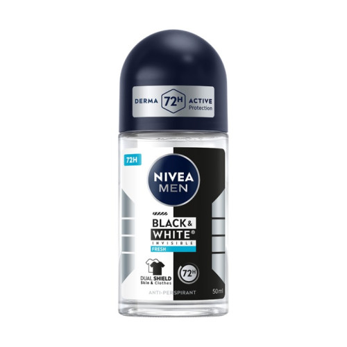 Nivea Men Black & White Invisible Fresh Дезодорант рол- он против изпотяване за мъже 50 мл