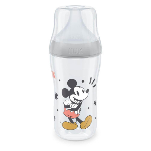 Nuk Perfect Match Temperature Control PP Шише със силиконов биберон М 3М+ 260 мл Мики Маус