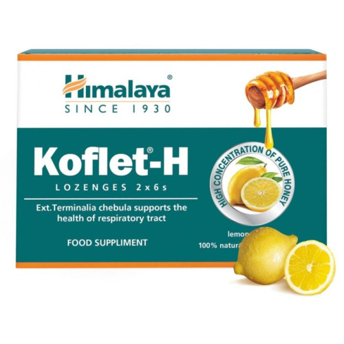 Himalaya Koflet-H Lemon Кофлет-Н бонбони с aромат на лимон х 12 броя