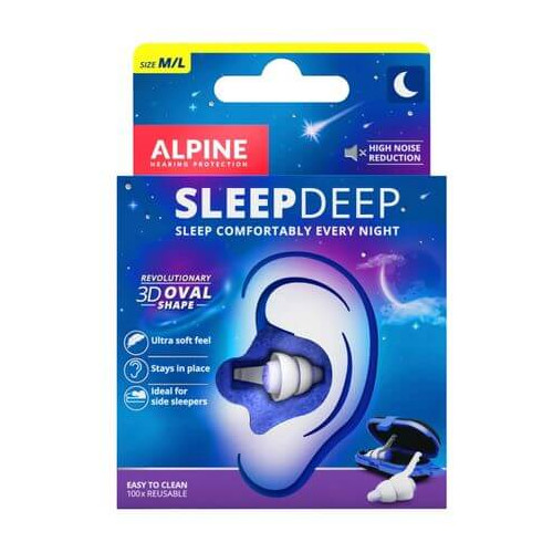 ALPINE Sleep Deep Тапи за уши за по-добър сън, размер M/L х 1 чифт