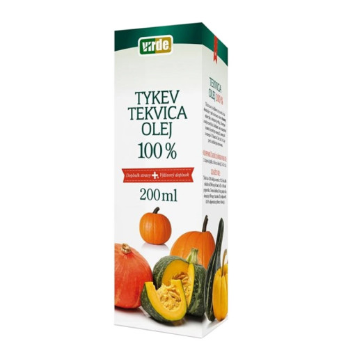 Virde 100% Студено пресовано масло от тиквени семена + витамин Е 200 мл