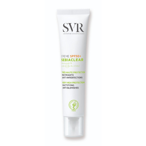 SVR Sebiaclear Хидратиращ крем за мазна и акнеична кожа SPF50+ 40 мл