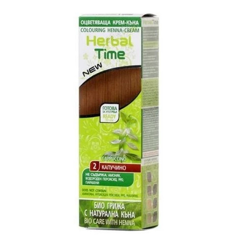 Herbal Time Оцветяваща крем-къна за коса Цвят 02 Капучино 75 мл