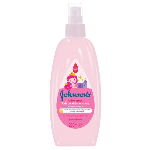 Johnson’s Shiny Drops Детски спрей-балсам за блясък на косата 200 мл