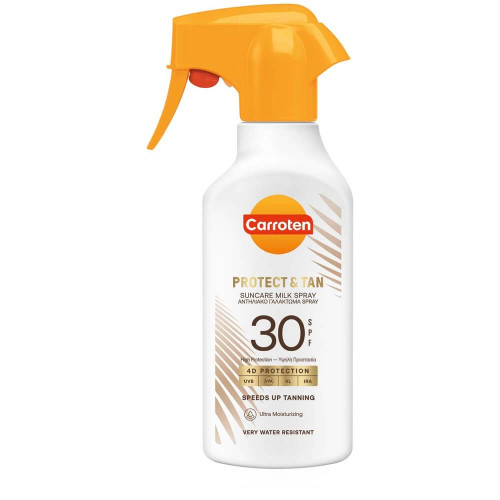 Carroten Protect & Ten Слънцезащитно мляко спрей за тен SPF30 270 мл 
