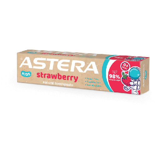 Astera Natural Kids Strawberry 0+ Детска паста за зъби 50 мл