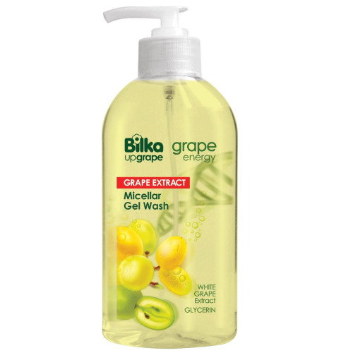 Bilka Grape Energy Мицеларен измиващ гел за лице с екстракт от бяло грозде 200 мл