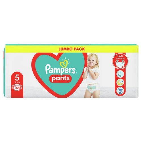 Пелени - гащички Pampers Pants Размер 5 Junior 48 бр