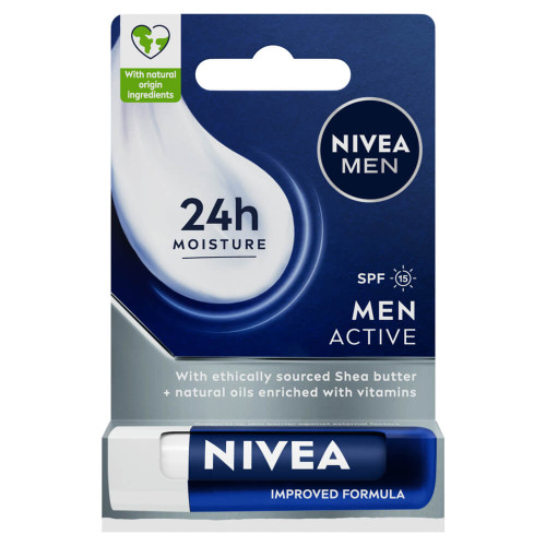 Nivea Men Active Care Балсам за устни за мъже SPF15 4.8 гр