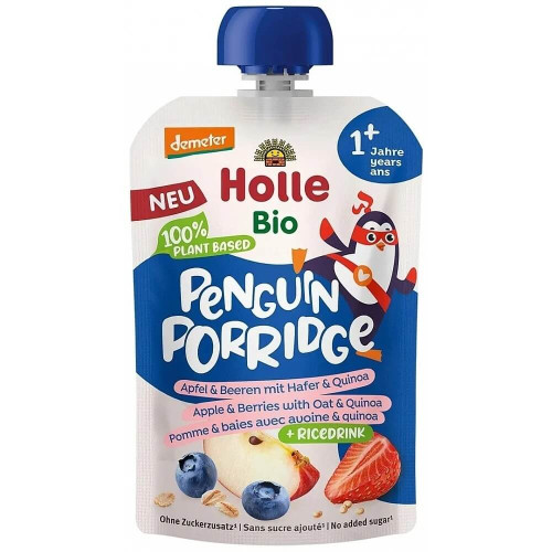 Holle Пауч с ябълка, горски плод и овесени ядки 12М+ 110 гр