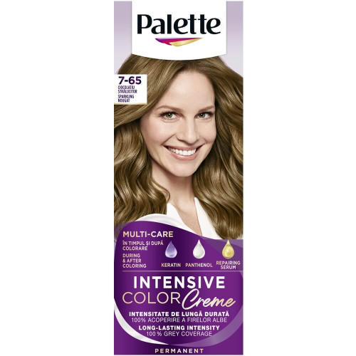 Palette Intensive Color Creme Дълготрайна крем боя за коса 7-65 Sparkling Nougat