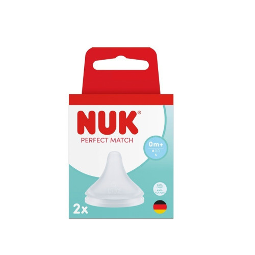 NUK Perfect Match Резервен силиконов биберон S 0М+ x 2 бр