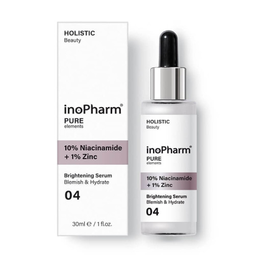 Inopharm Pure elements Серум за лице с 10% Ниацинамид и 1% Цинк 30 мл