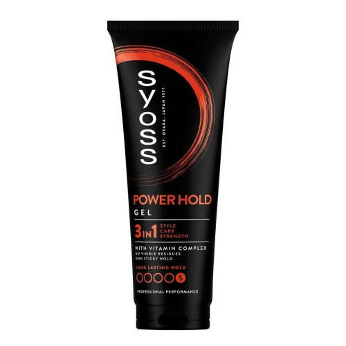 Syoss Men Power Hold Склуптуриращ гел за коса с мега силна фиксация 250 мл