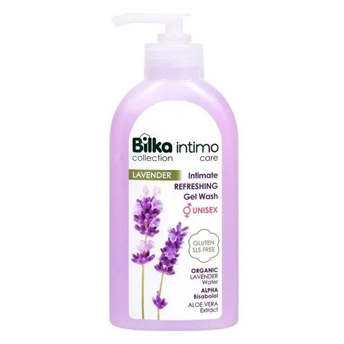 Bilka Intimo Care Lavender Освежаващ интимен гел с органик лавандулова вода 200 мл