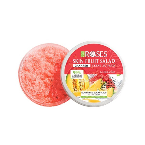 Agiva Fruit Salad Скраб за лице и тяло 2 в 1 с диня пъпеш и мед 200 мл