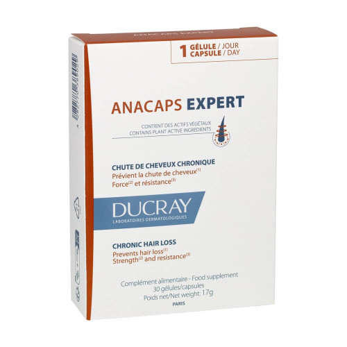 Ducray Anacaps Expert Хранителна добавка срещу хроничен косопад х 30 капсули