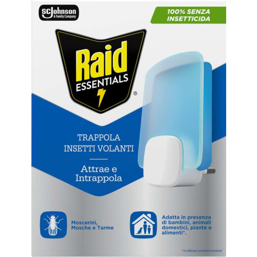 Raid Essentials Електрически капан за летящи насекоми с лепило