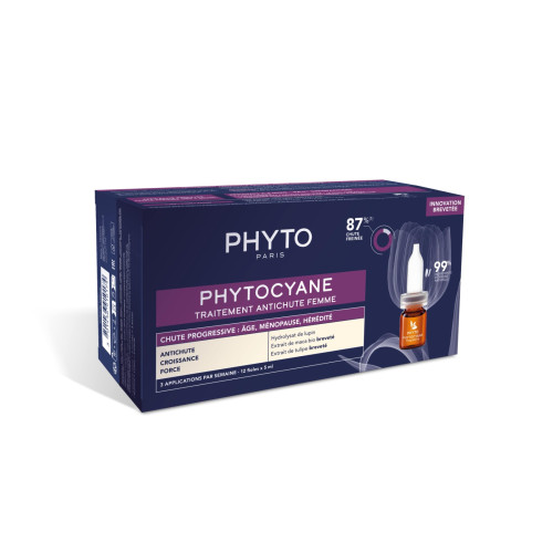 Phyto Phytocyane Tерапия против прогресивен косопад при жени 12 ампули х 5 мл