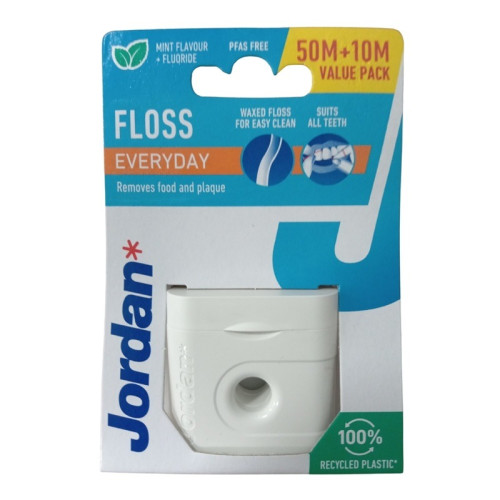 Jordan Everyday Floss Ежедневен конец за зъби с ментов вкус 50 м