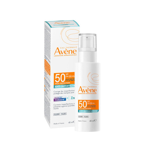 Avene Sun Слънцезащитен флуид против несъвършенства SPF50 40 мл