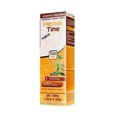 Herbal Time Безцветна крем-къна за коса Цвят 0 Неутрален 75 мл
