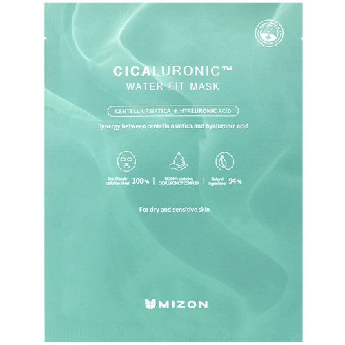 MIZON Cicaluronic Water Fit Mask Шийт маска за лице х 1 брой